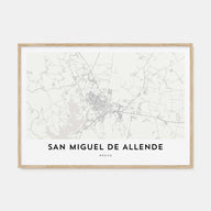 San Miguel de Allende Map Landscape Poster