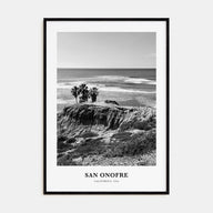San Onofre Portrait B&W Poster