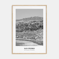 San Pedro, California Portrait B&W No 1 Poster