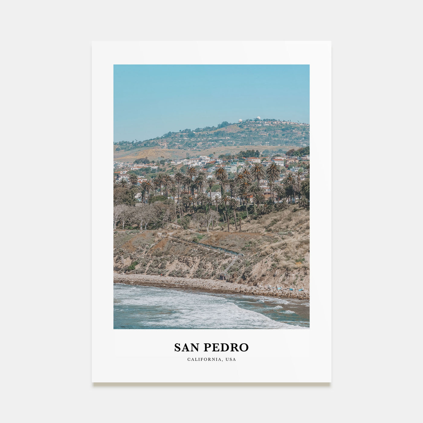 San Pedro, California Portrait Color Poster