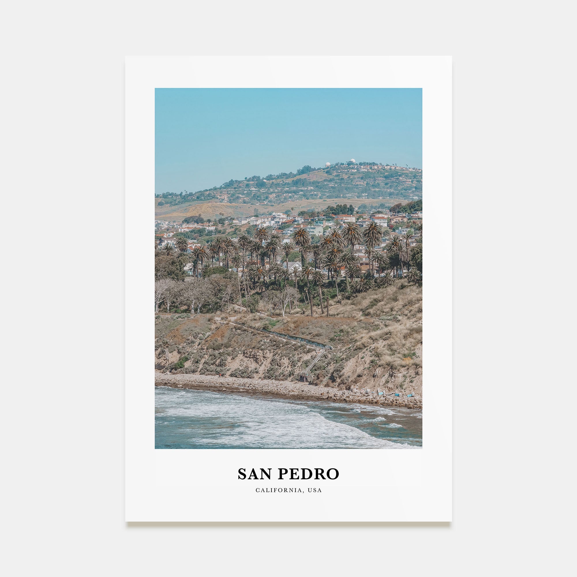 San Pedro, California Portrait Color Poster