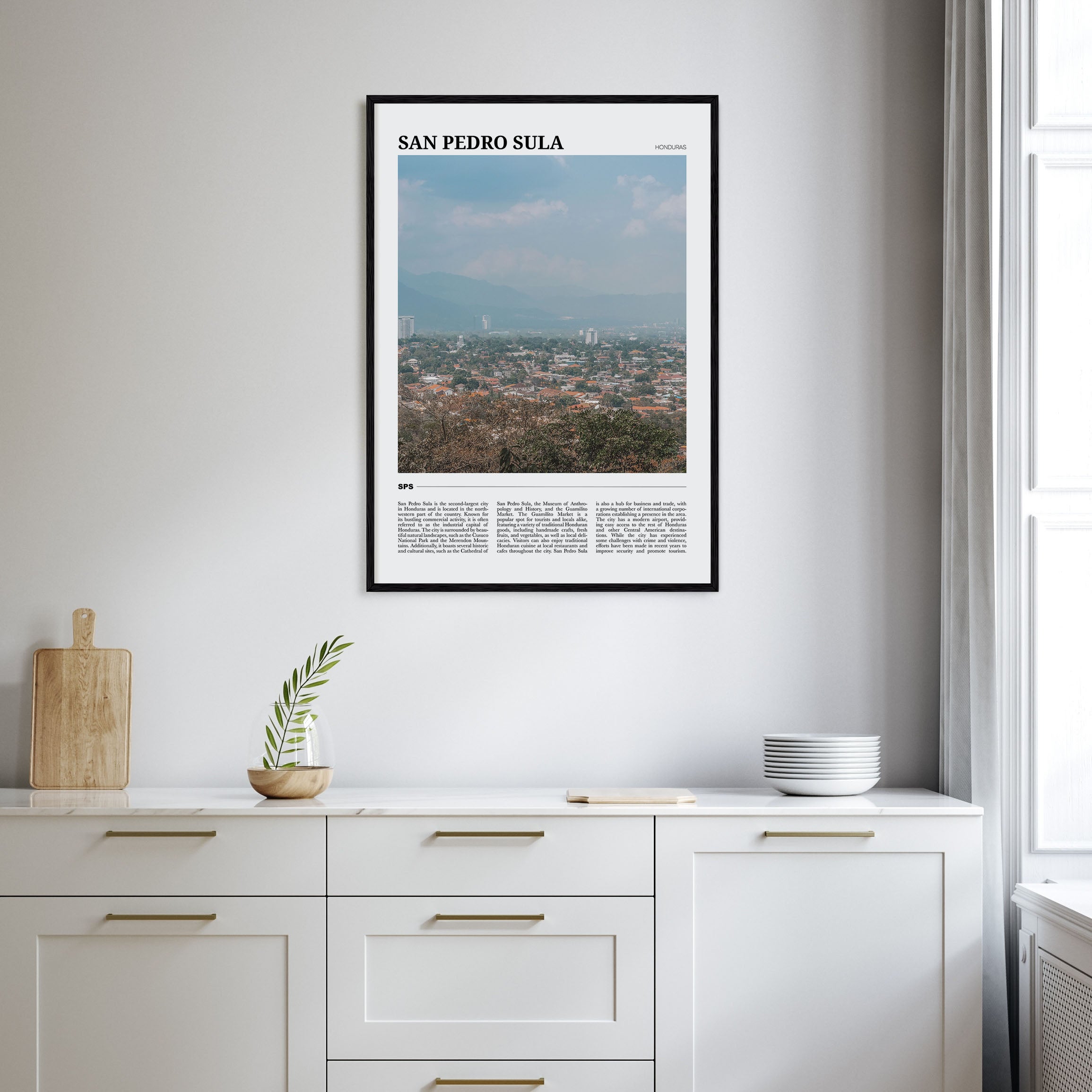 San Pedro Sula Travel Color Poster