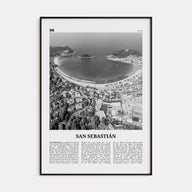 San Sebastián Travel B&W No 1 Poster