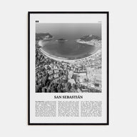 San Sebastián Travel B&W No 1 Poster