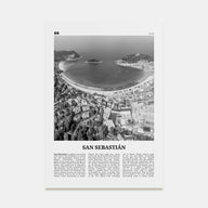 San Sebastián Travel B&W No 1 Poster