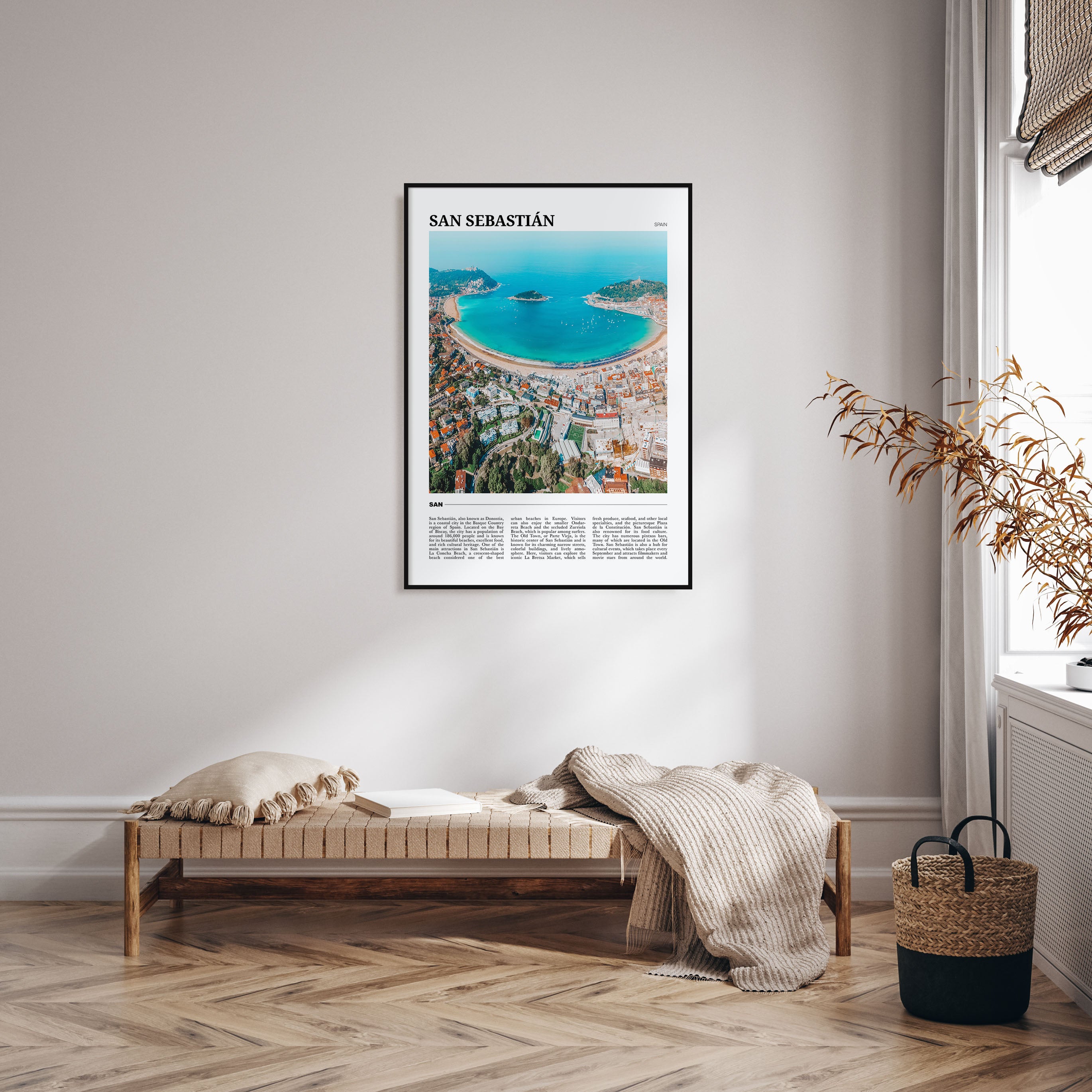 San Sebastián Travel Color Poster