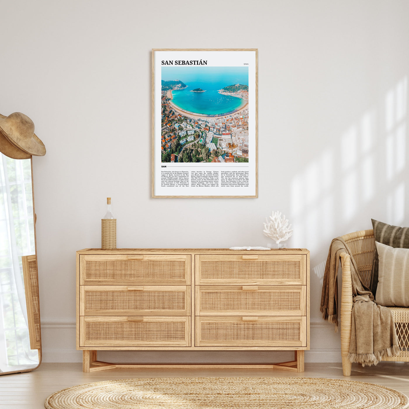 San Sebastián Travel Color Poster