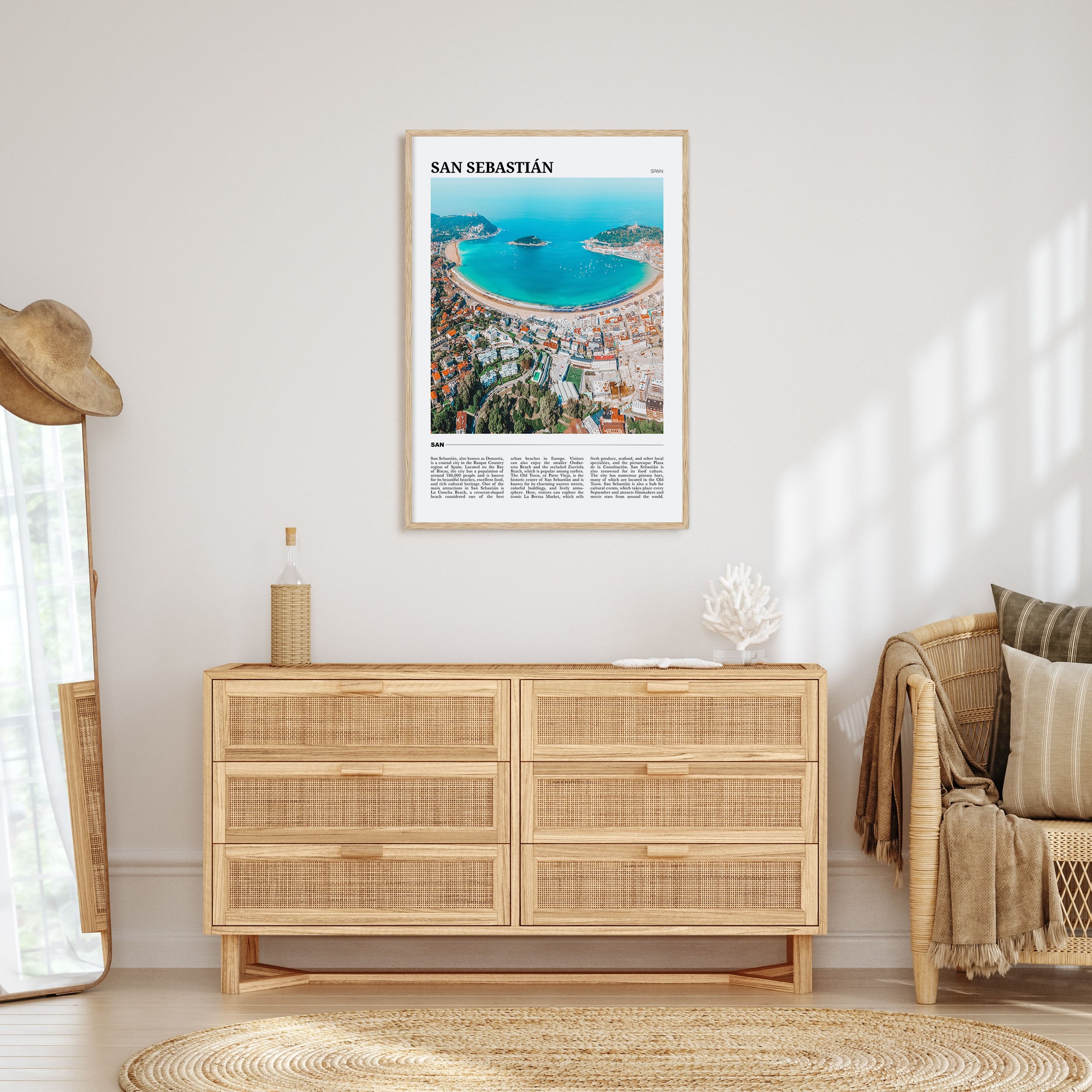 San Sebastián Travel Color Poster