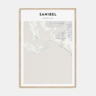 Sanibel Map Portrait Poster