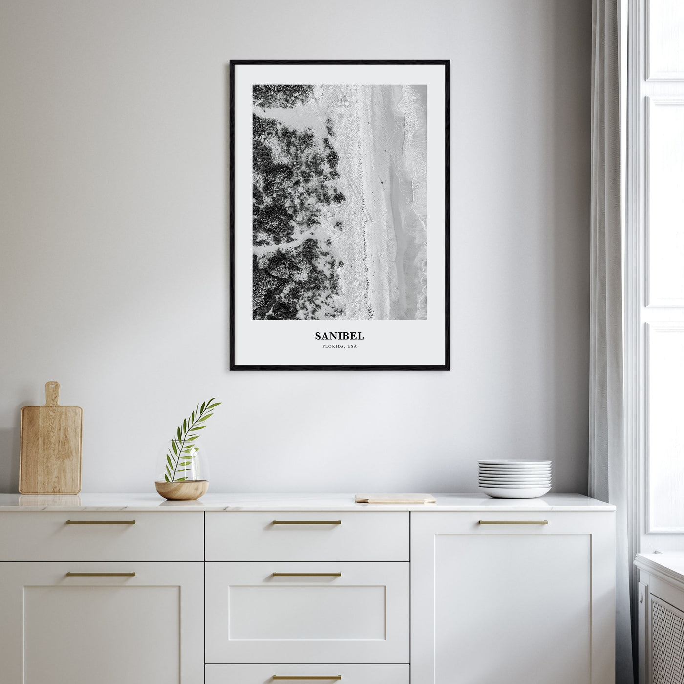 Sanibel Portrait B&W Poster