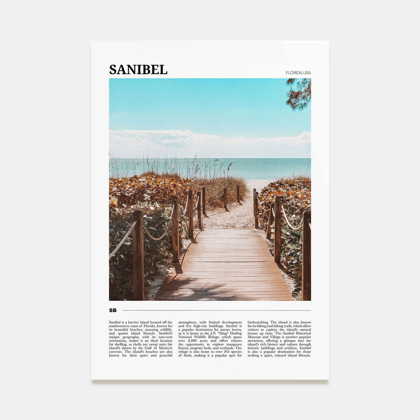 Sanibel Travel Color Poster