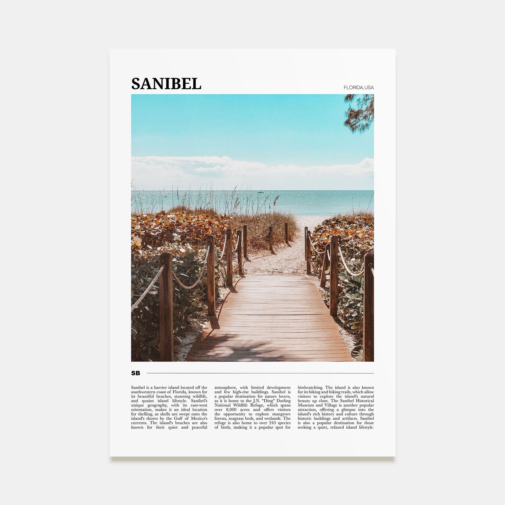 Sanibel Travel Color Poster