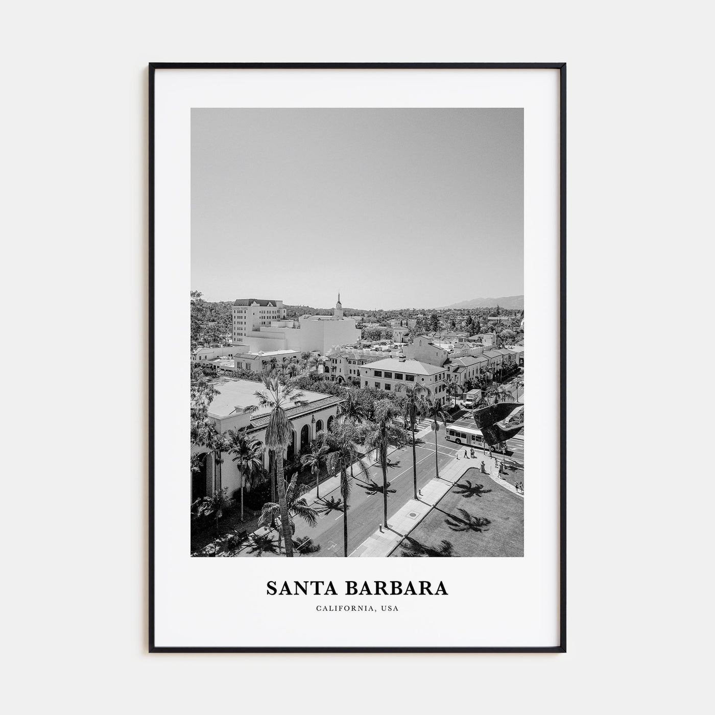 Santa Barbara Portrait B&W No 2 Poster