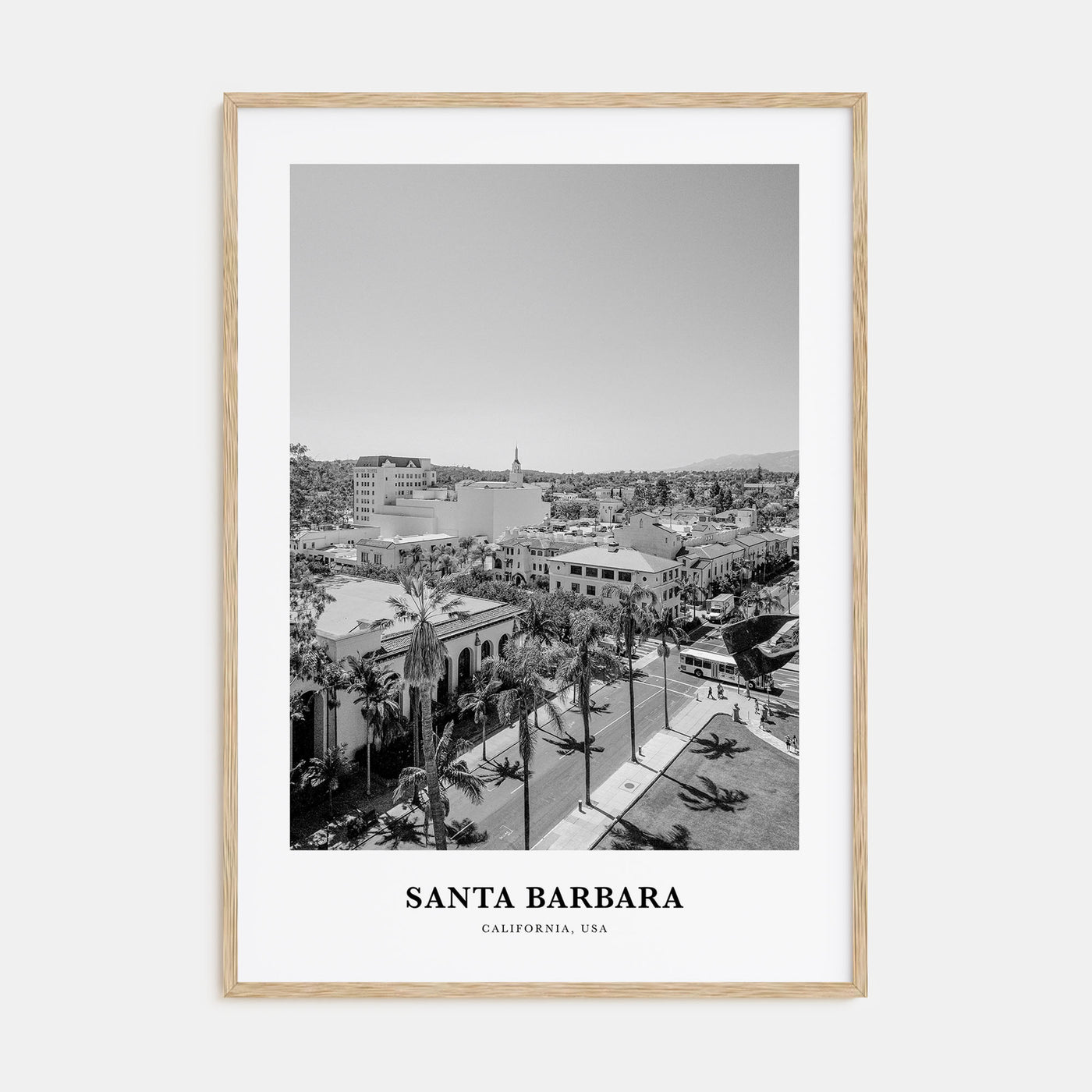 Santa Barbara Portrait B&W No 2 Poster