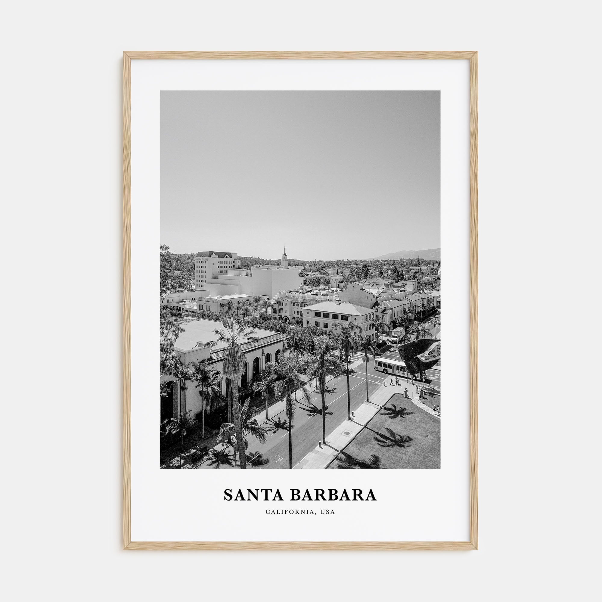 Santa Barbara Portrait B&W No 2 Poster
