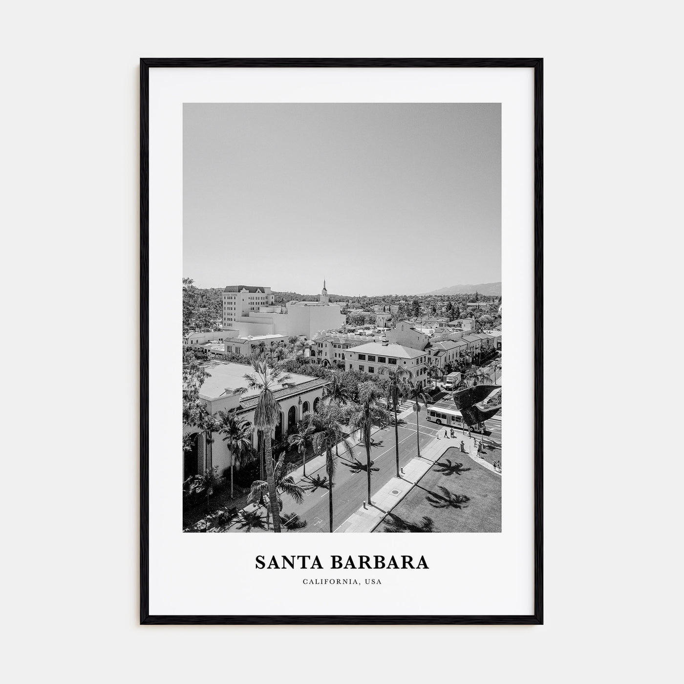 Santa Barbara Portrait B&W No 2 Poster