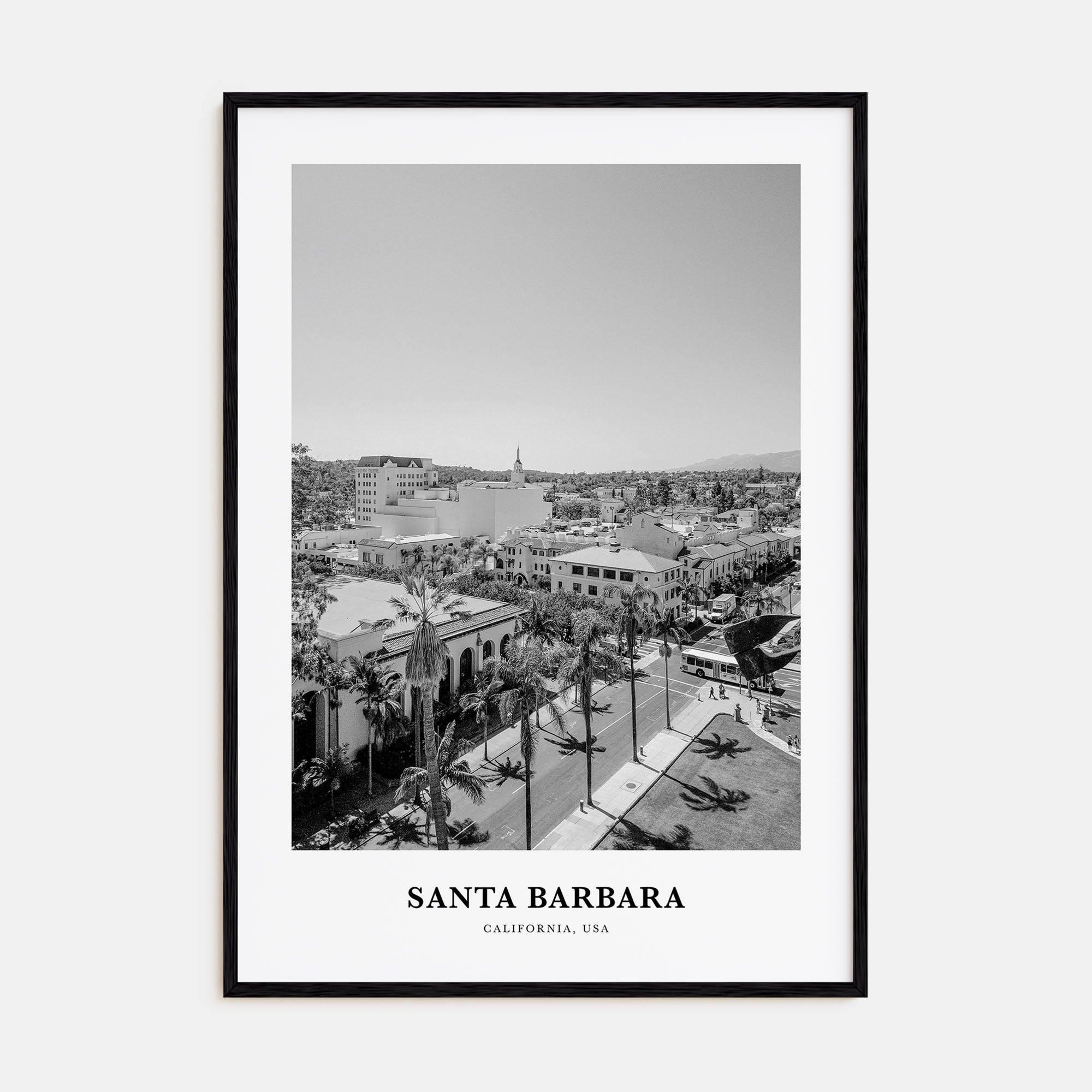 Santa Barbara Portrait B&W No 2 Poster