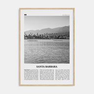 Santa Barbara Travel B&W No 3 Poster