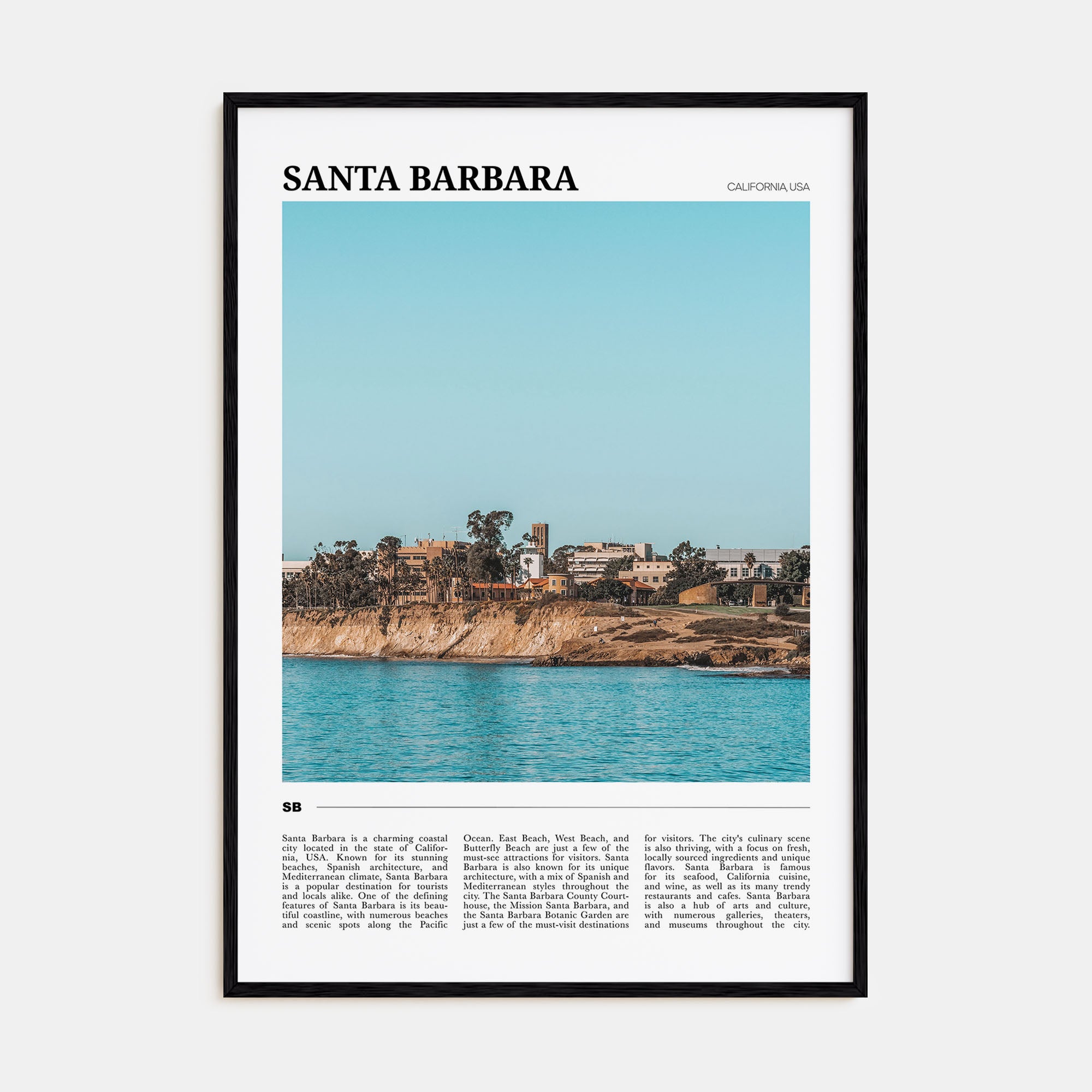 Santa Barbara Travel Color No 2 Poster