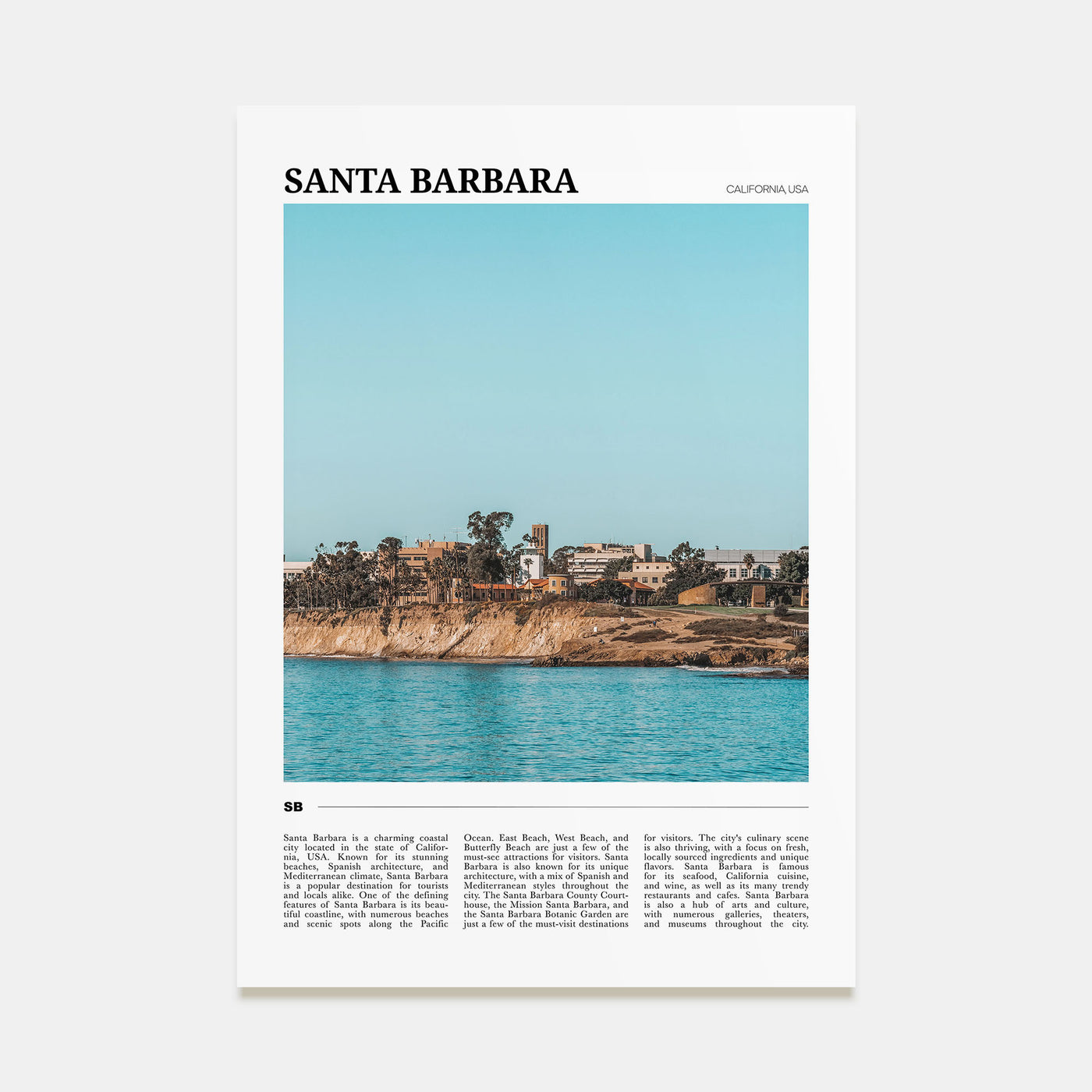 Santa Barbara Travel Color No 2 Poster