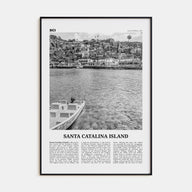 Santa Catalina Island Travel B&W No 1 Poster