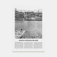 Santa Catalina Island Travel B&W No 1 Poster