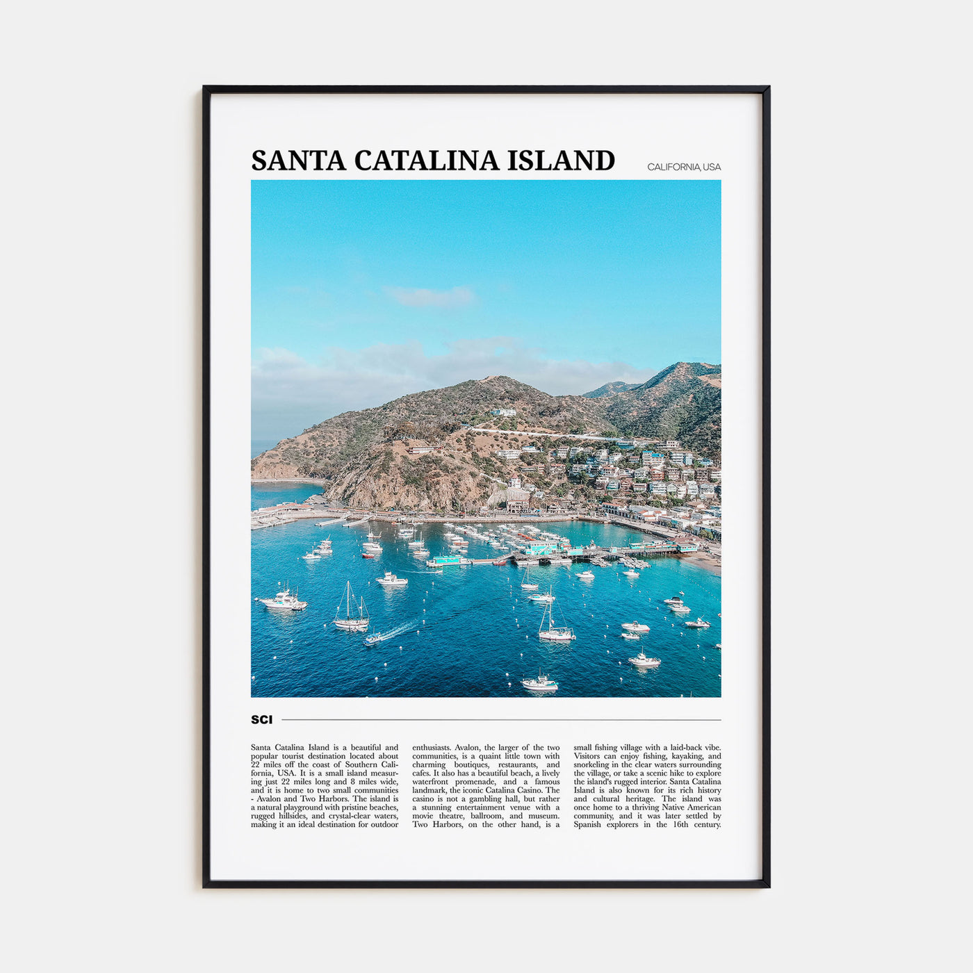 Santa Catalina Island Travel Color Poster