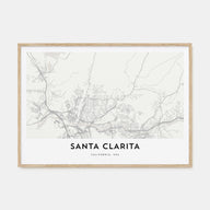Santa Clarita Map Landscape Poster