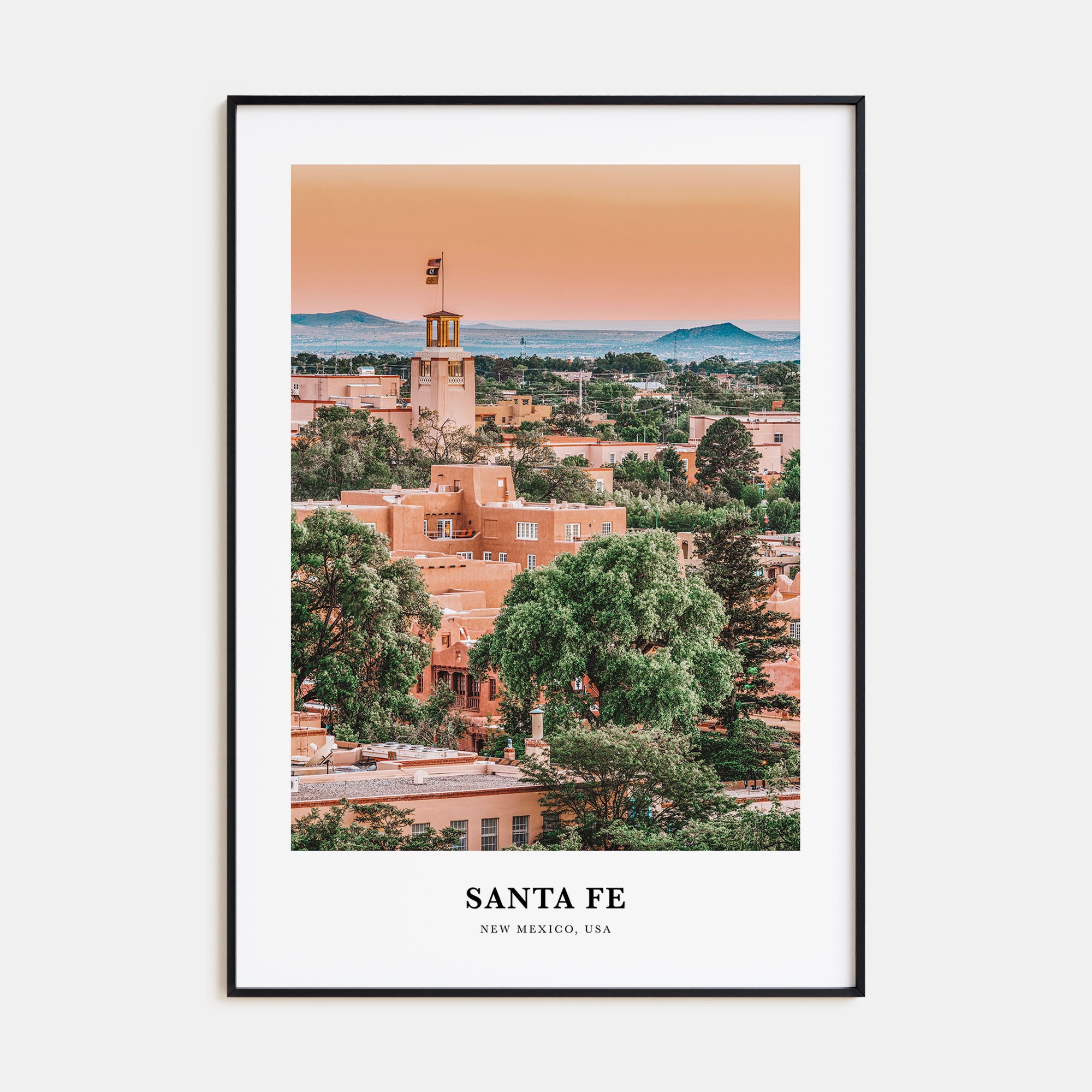 Santa Fe Portrait Color Poster