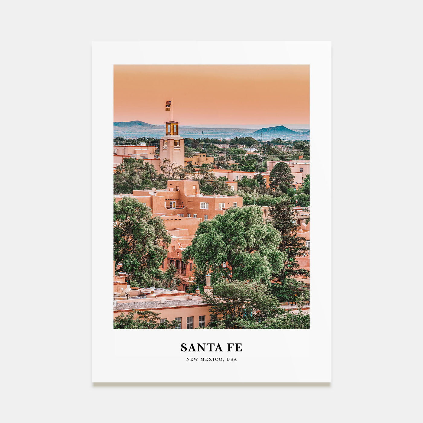 Santa Fe Portrait Color Poster