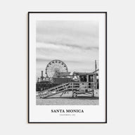 Santa Monica Portrait B&W No 2 Poster