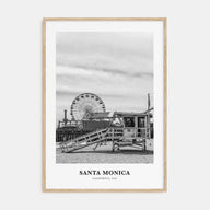 Santa Monica Portrait B&W No 2 Poster