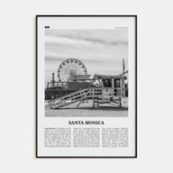 Santa Monica Travel B&W No 1 Poster