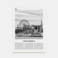 Santa Monica Travel B&W No 1 Poster