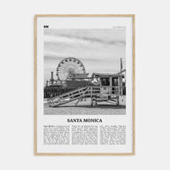 Santa Monica Travel B&W No 1 Poster