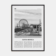 Santa Monica Travel B&W No 1 Poster