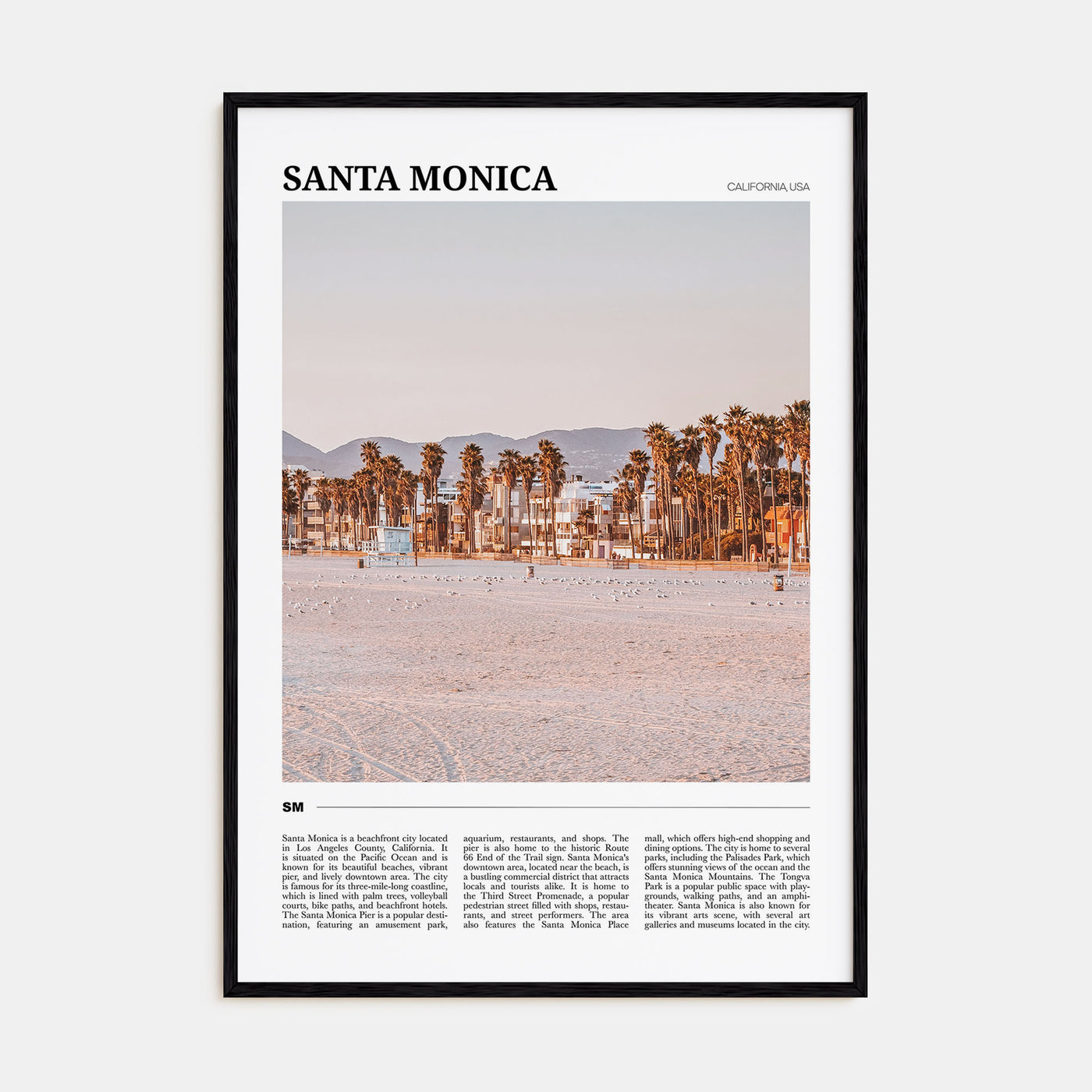Santa Monica Travel Color No 1 Poster
