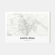 Santa Rosa Map Landscape Poster