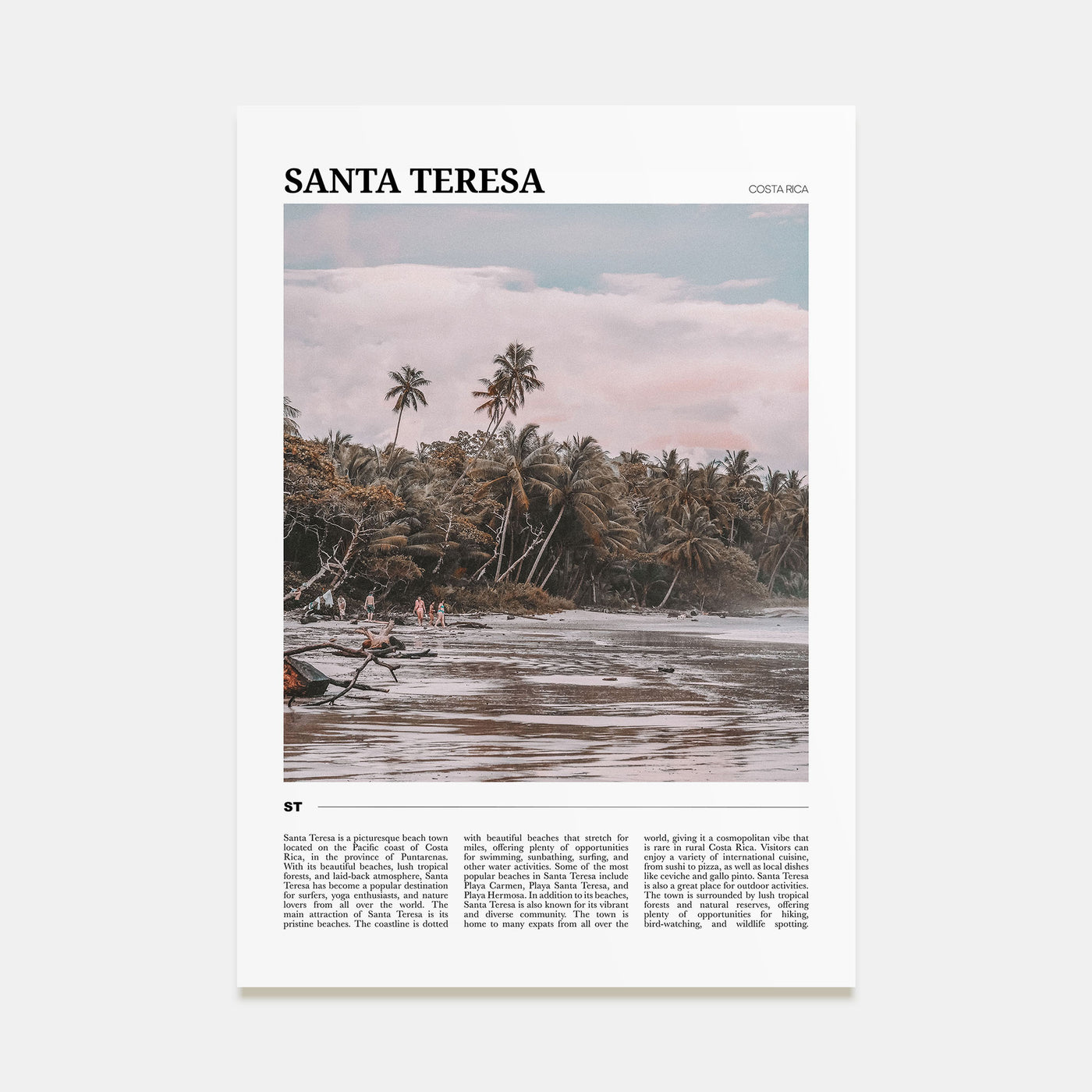 Santa Teresa Travel Color Poster
