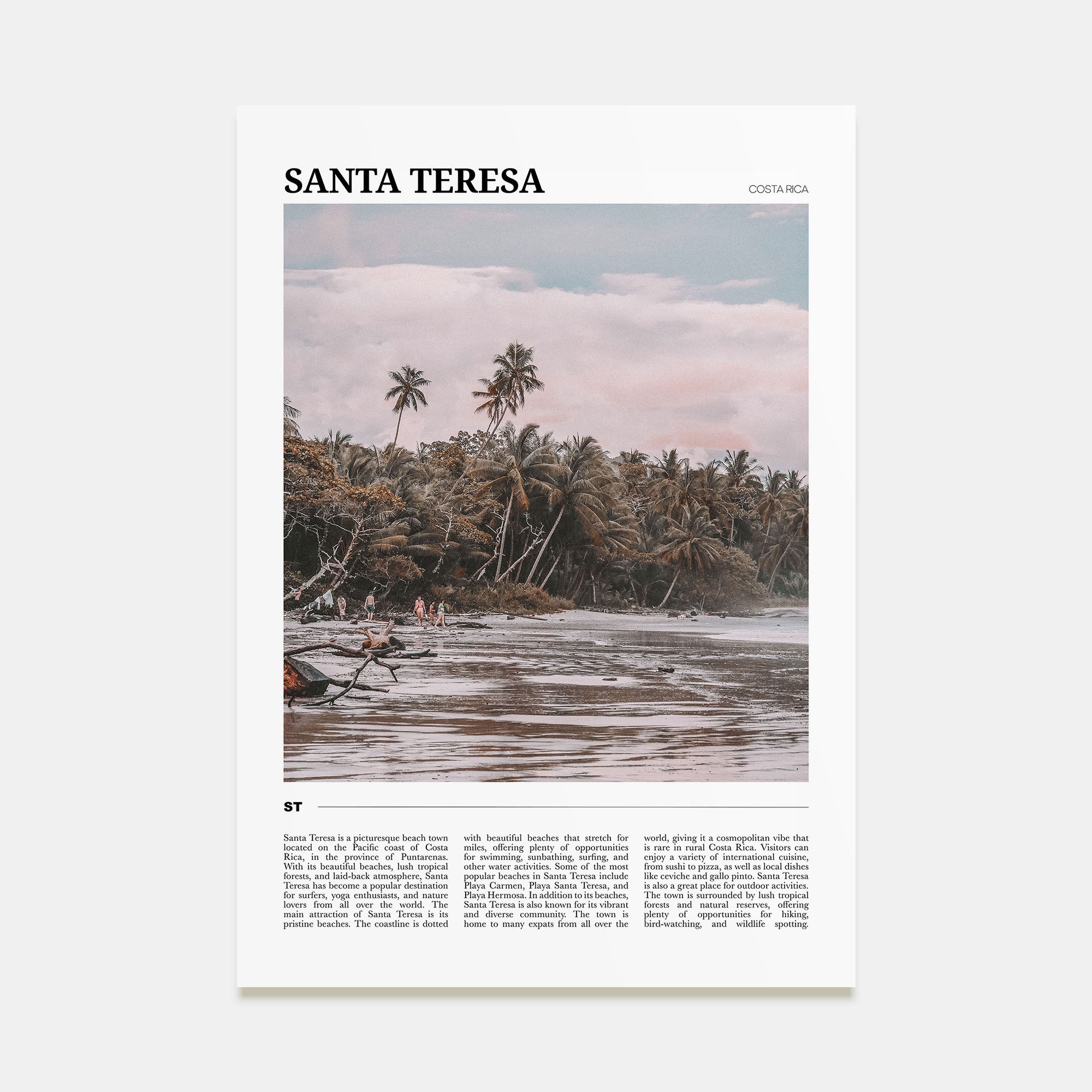 Santa Teresa Travel Color Poster