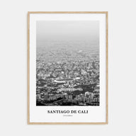 Santiago de Cali Portrait B&W Poster