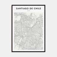 Santiago de Chile Map Portrait Poster