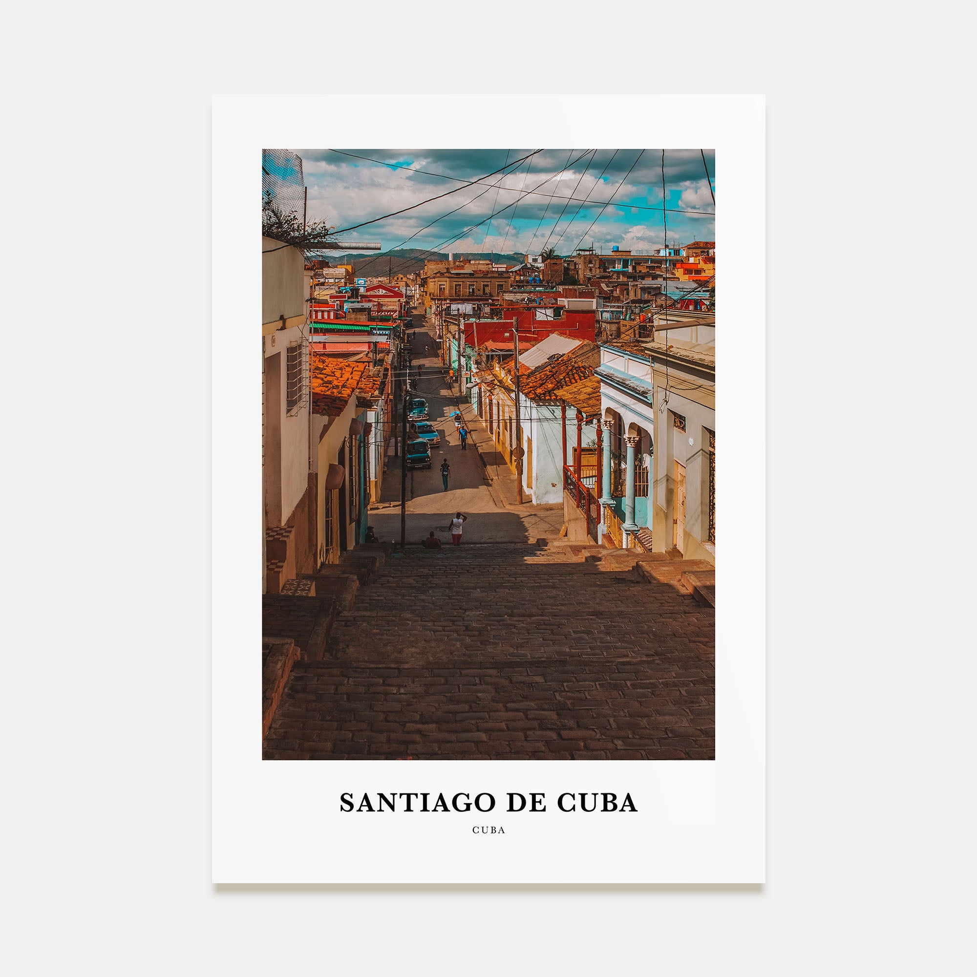 Santiago de Cuba Portrait Color Poster