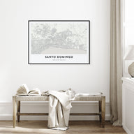 Santo Domingo Map Landscape Poster