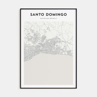Santo Domingo Map Portrait Poster