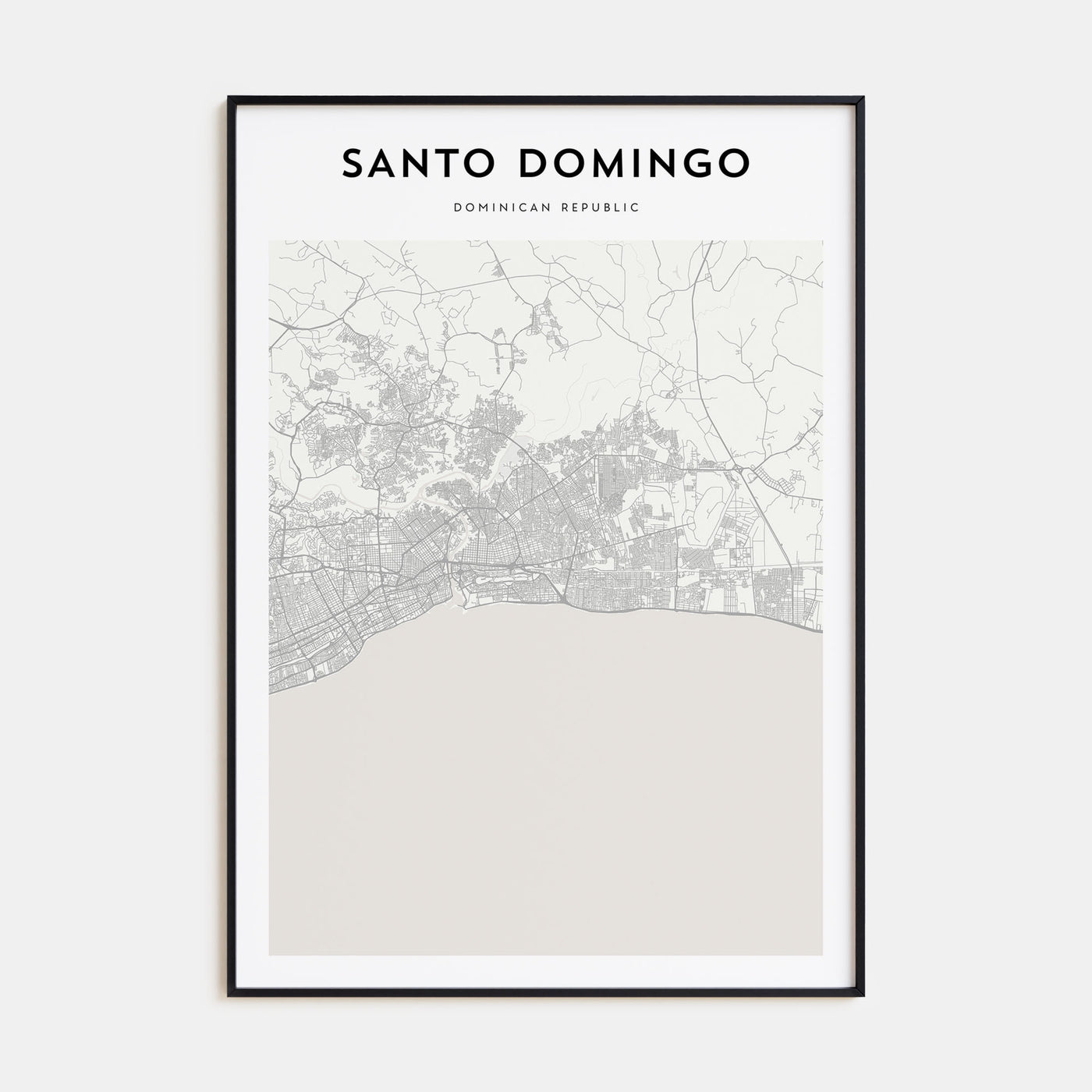 Santo Domingo Map Portrait Poster