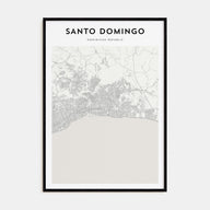 Santo Domingo Map Portrait Poster