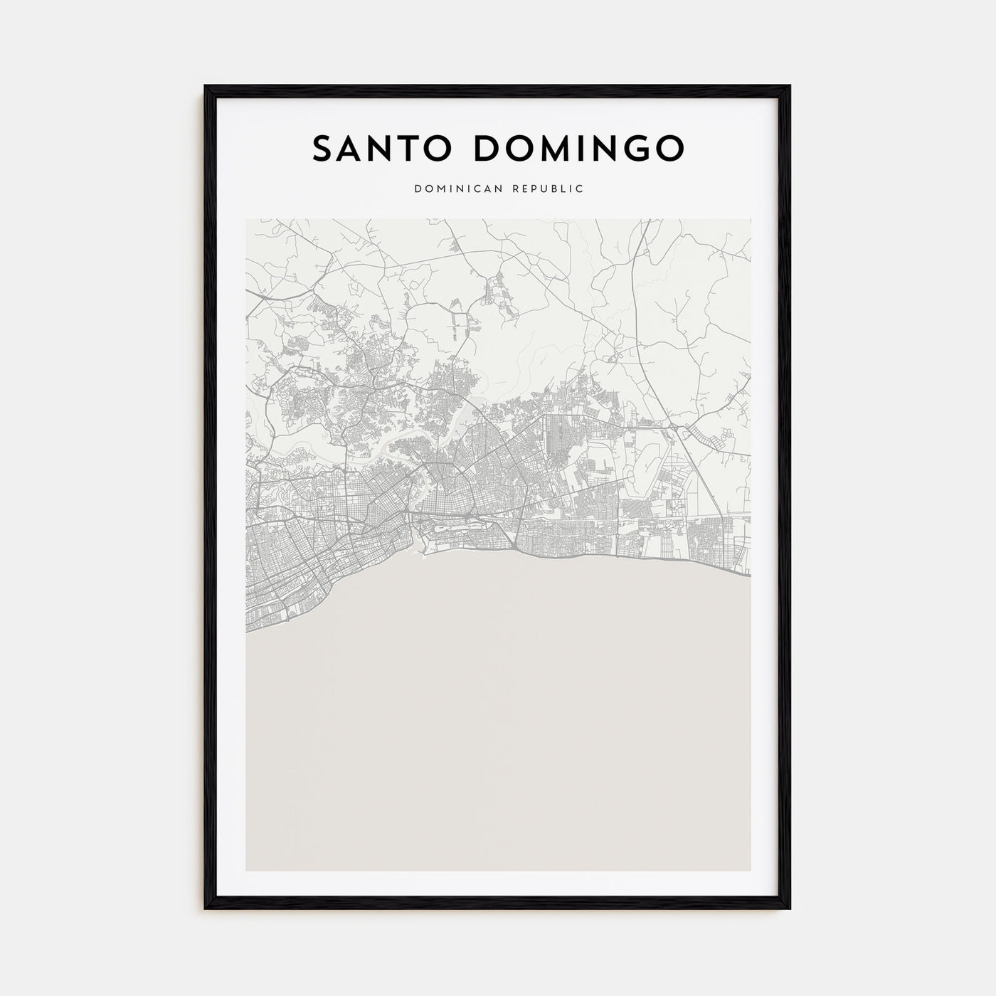 Santo Domingo Map Portrait Poster