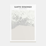 Santo Domingo Map Portrait Poster