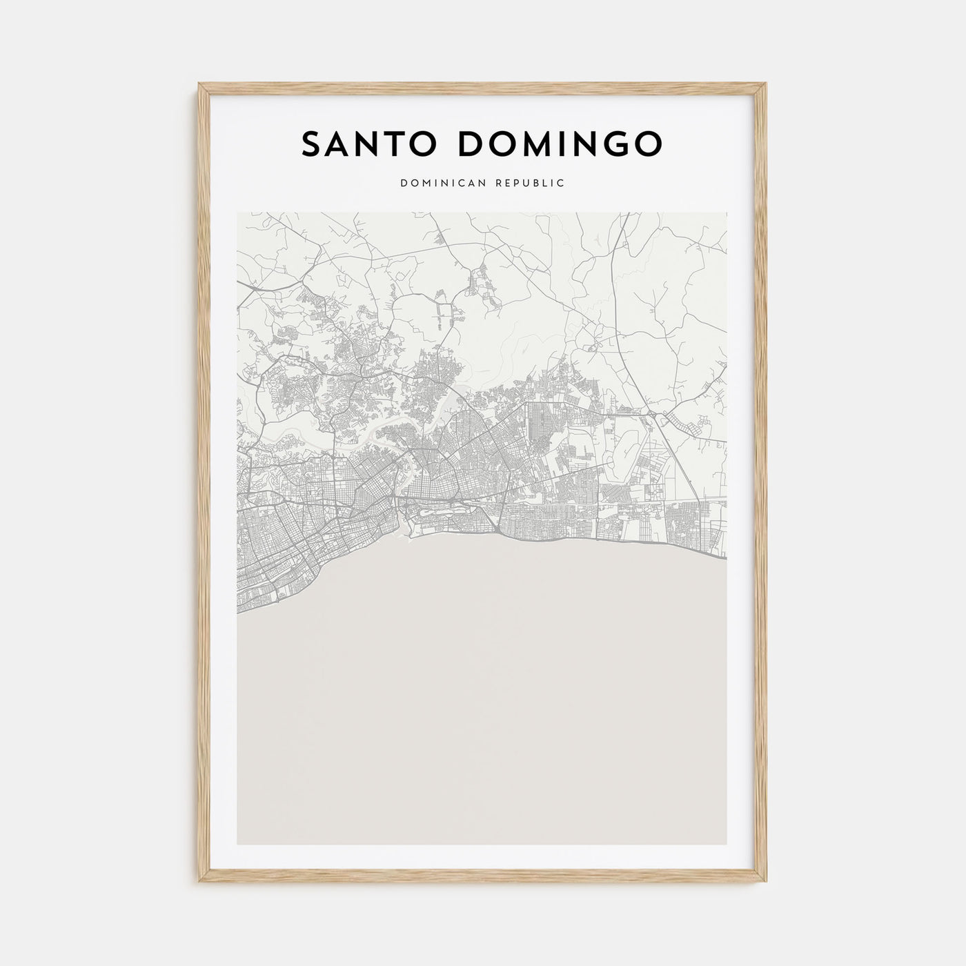 Santo Domingo Map Portrait Poster